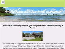 Tablet Screenshot of fewo-schlei-ostsee.de